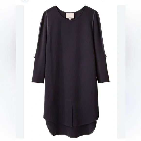 3.1 Phillip Lim Framed Silhouette Long Sleeve Navy Dress with pockets sz 4 - Picture 4 of 10
